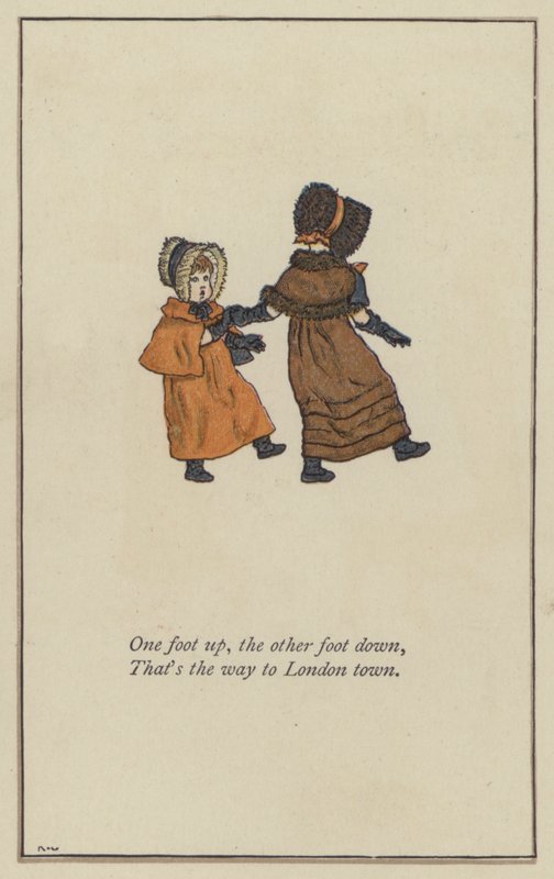 Toinen jalka ylös, toinen jalka alas tekijältä Kate Greenaway