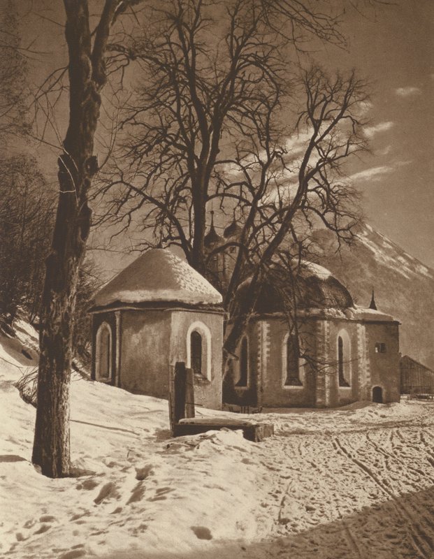 Loretto-kappeli lähellä Oberstdorfia; Loretto-kappeli lähellä Oberstdorfia (m/w kuva) tekijältä Kurt Hielscher