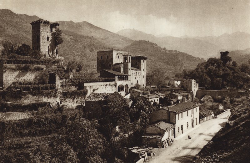Italia: Castello Verrucola, Fivizzano (b/w kuva) tekijältä Kurt Hielscher
