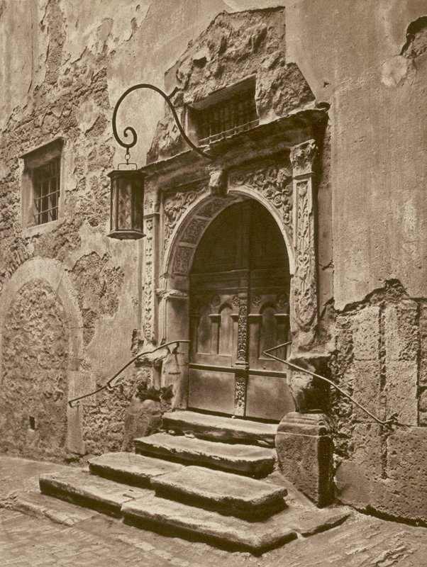 Rothenburg o d T, Portal des alten Rathauses; Rothenburg-on-the-Tauber, vanhan kaupungintalon portti (m/v kuva) tekijältä Kurt Hielscher