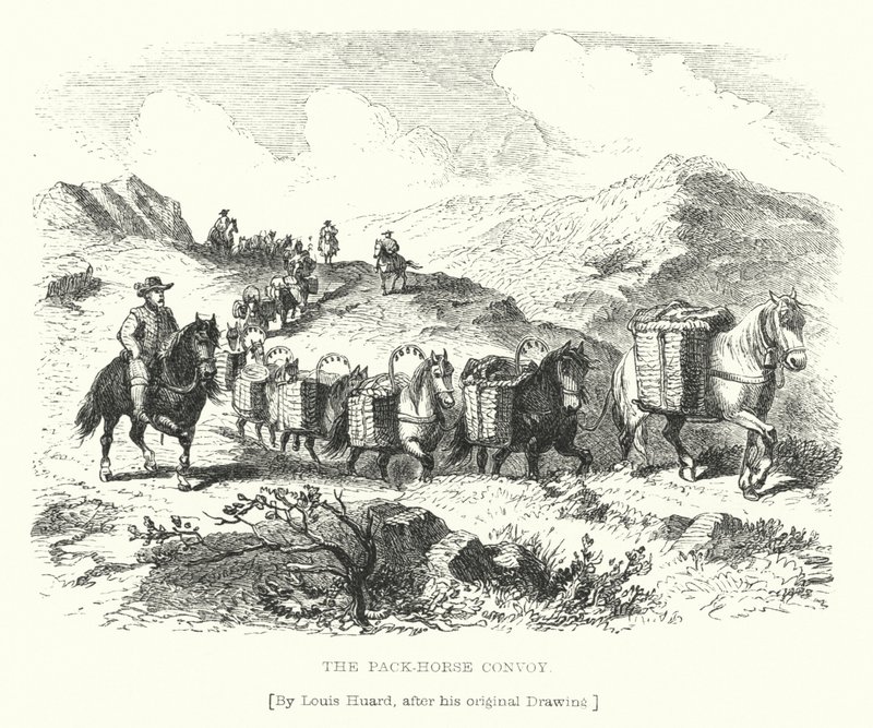 Pack-Horse Convoy (kaiverrus) tekijältä L. Huard