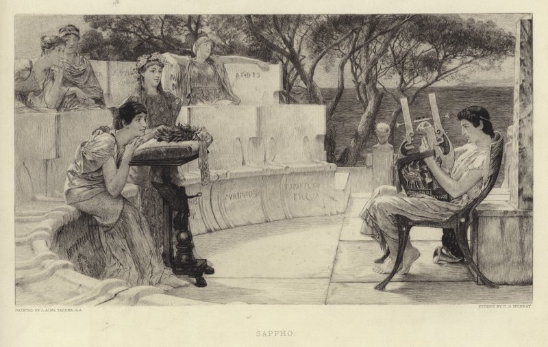 Sappho tekijältä Lawrence Alma Tadema
