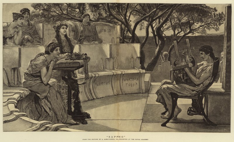 Sappho tekijältä Lawrence Alma Tadema