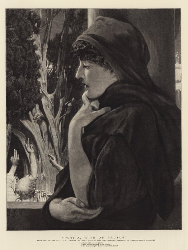 Portia, Brutuksen vaimo tekijältä Lawrence Alma Tadema