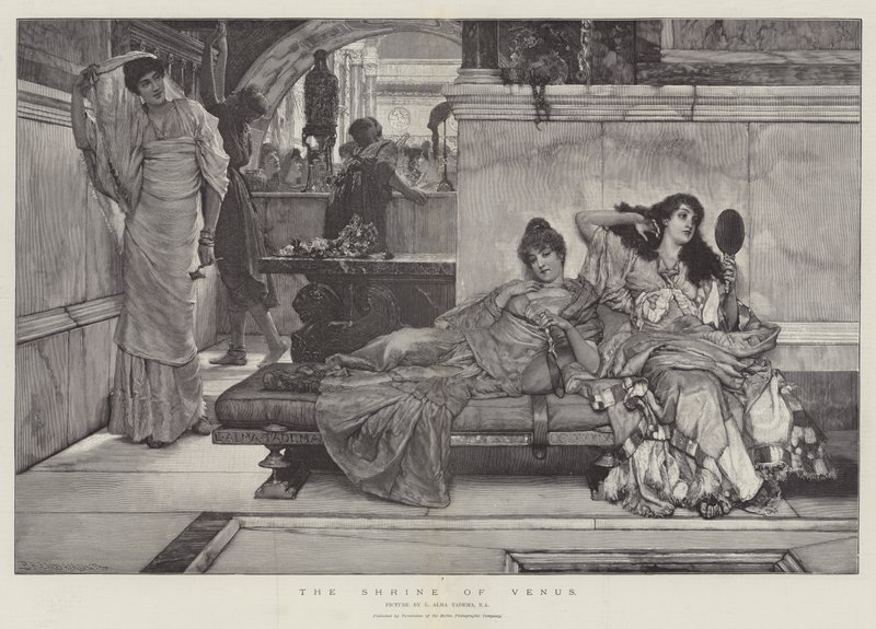 Venuksen pyhäkkö tekijältä Lawrence Alma Tadema