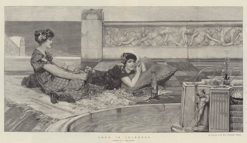 Rakkaus joutenolossa tekijältä Lawrence Alma Tadema
