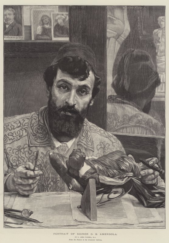 Signor G B Amendolan muotokuva tekijältä Lawrence Alma Tadema