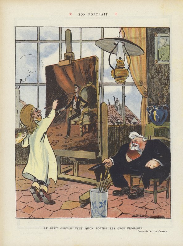 Hänen muotokuvansa. Kuvitus Le Rirelle (väri litho) tekijältä Leal de Camara