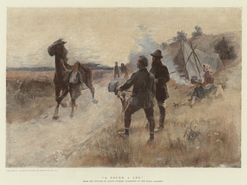 Punta jalkaa (chromolitho) tekijältä Leghe Suthers