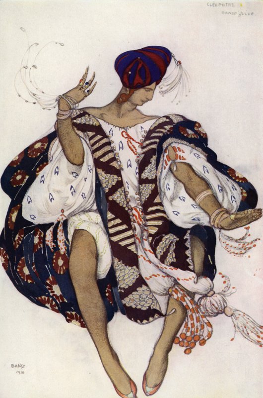 Juutalainen tanssi baletille Cleopatra (värinen lito) tekijältä Leon (after) Bakst