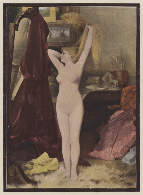 Malli (väri litho) tekijältä Leon Auguste Cesar Hodebert