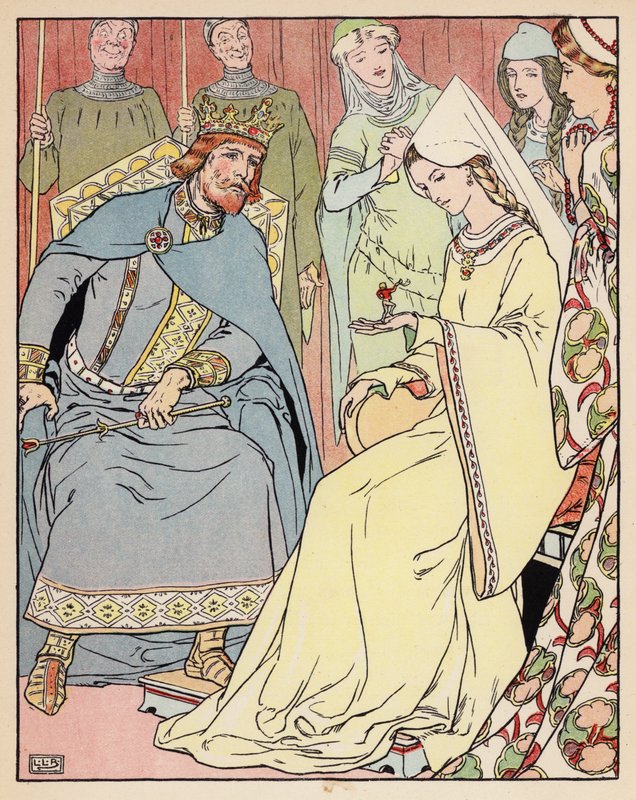 Kuvitus Tom Thumb -lehteä varten (värilitografia) tekijältä Leonard Leslie Brooke