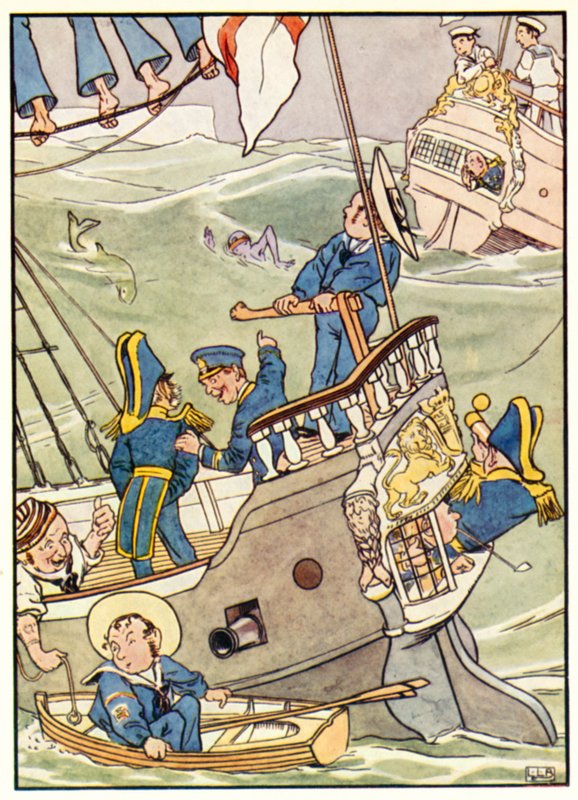 Pobble jolla ei ole varpaita (väri litho) tekijältä Leonard Leslie Brooke
