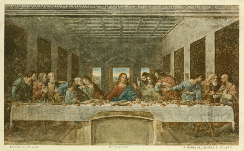 Viimeinen ehtoollinen (värilitro) tekijältä Leonardo da (after) Vinci