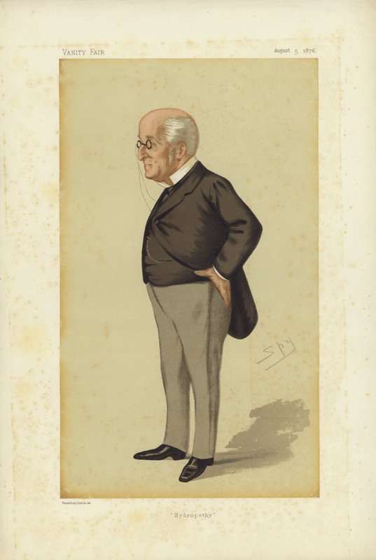 James Manby Gully, MD, Hydropathy, Vanity Fair Cartoon (väri litho) tekijältä Leslie Matthew Ward