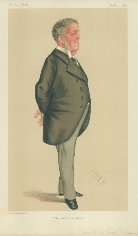 Amiraali Frederick Beauchamp Paget-Seymour, Meren turvotus, 9. syyskuuta 1876, Vanity Fair -sarjakuva tekijältä Leslie Matthew Ward