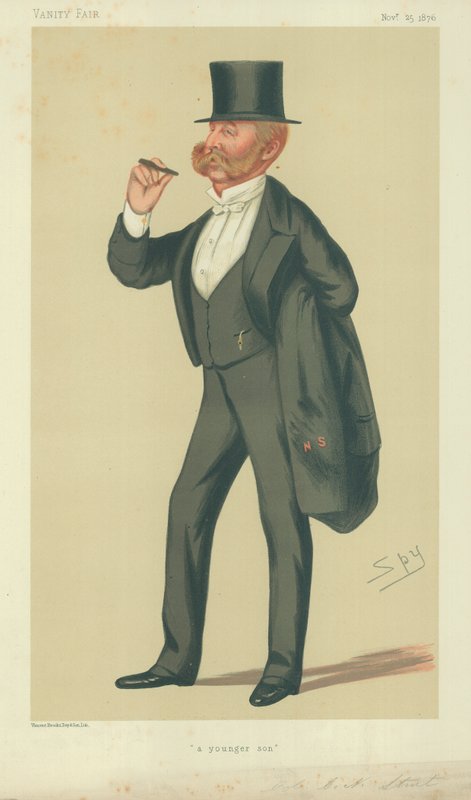 Eversti Charles Napier Sturt, Nuorempi poika, 25. marraskuuta 1876, Vanity Fair -sarjakuva tekijältä Leslie Matthew Ward