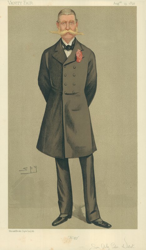 Eversti William Cornwallis West, Algy, 13. elokuuta 1892, Vanity Fair -sarjakuva. tekijältä Leslie Matthew Ward
