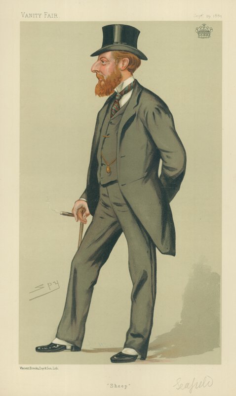Earl of Seafield, Sheep, 29. syyskuuta 1883, Vanity Fair -sarjakuva tekijältä Leslie Matthew Ward