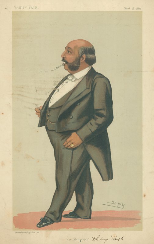 HH The Maharahah Duleep Singh GCSI, The Maharajah, 18. marraskuuta 1882, Vanity Fair -sarjakuva tekijältä Leslie Matthew Ward