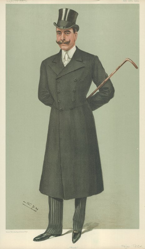 HSH The Duke of Teck, Frank, 17. heinäkuuta 1902, Vanity Fair -sarjakuva tekijältä Leslie Matthew Ward