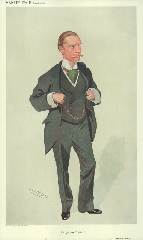 Harold J Tennant, kansanedustaja, Dangerous Trades, 23. joulukuuta 1909, Vanity Fair -sarjakuva tekijältä Leslie Matthew Ward