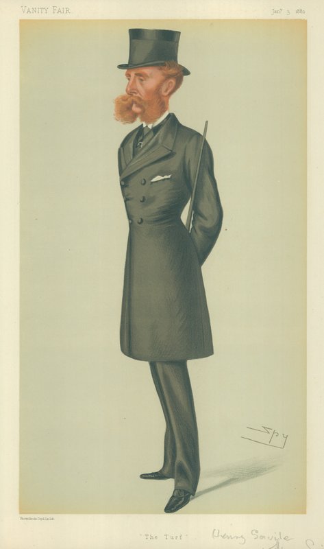 Lord Dorchester, The Turf, 24. maaliskuuta 1877, Vanity Fair -sarjakuva tekijältä Leslie Matthew Ward