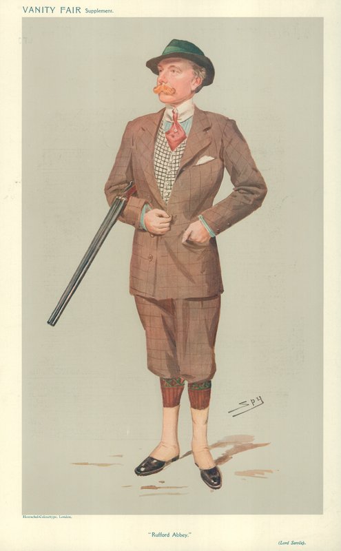 Lord John Savile, Rufford Abbey, 15. huhtikuuta 1908, Vanity Fair -sarjakuva tekijältä Leslie Matthew Ward