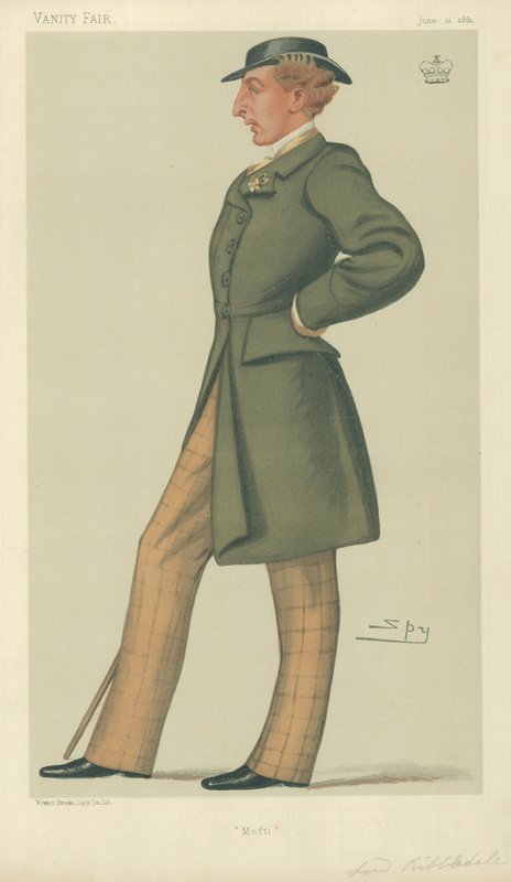 Lord Ribblesdale, Mufti, 11. kesäkuuta 1881, Vanity Fair -sarjakuva tekijältä Leslie Matthew Ward