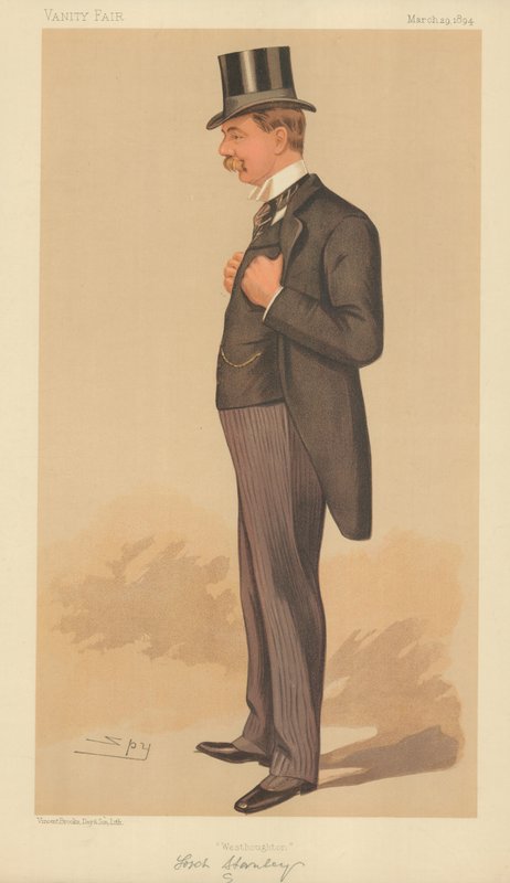 Lord Stanley kansanedustaja, Westhoughton, 29. maaliskuuta 1894, Vanity Fair -sarjakuva tekijältä Leslie Matthew Ward