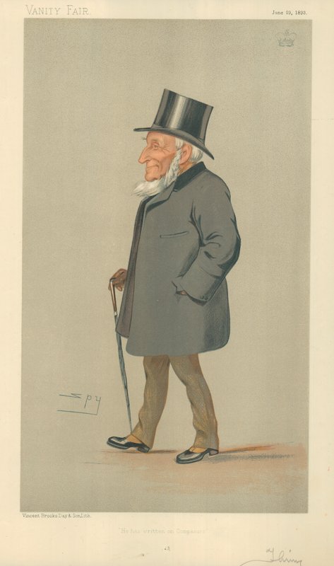 Lord Thring, Hän on kirjoittanut yrityksistä, 29. kesäkuuta 1893, Vanity Fair -sarjakuva. tekijältä Leslie Matthew Ward