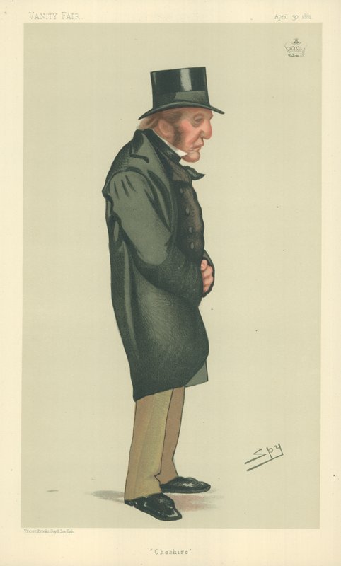 Lord Tollemache, Cheshire, 30. huhtikuuta 1881, Vanity Fair -sarjakuva tekijältä Leslie Matthew Ward