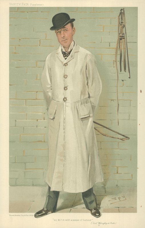 Lord Willoughby de Broke, Huumorintajuinen MFH, 26. joulukuuta 1885, Vanity Fair -sarjakuva tekijältä Leslie Matthew Ward
