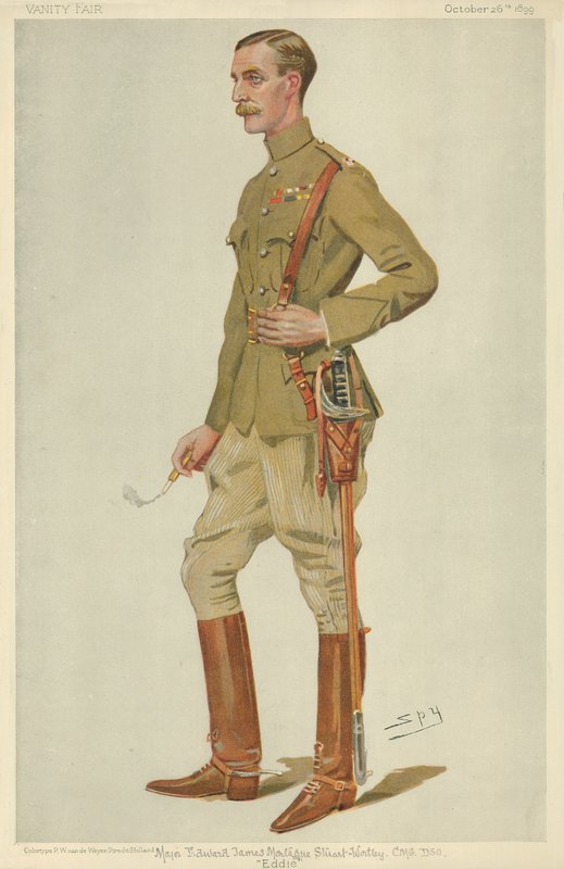 Majuri Edward James Montagu Stuart-Wortley, Eddie, 26. lokakuuta 1899, Vanity Fair -sarjakuva tekijältä Leslie Matthew Ward
