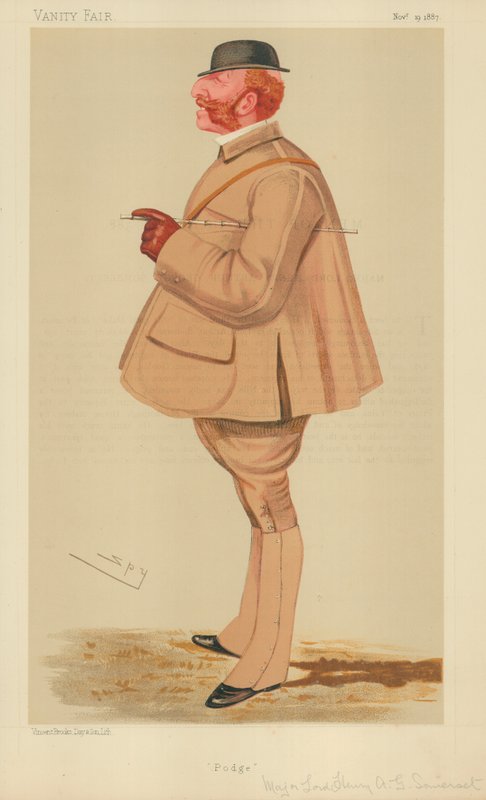 Majuri Lord Henry Arthur George Somerset, Podge, 19. marraskuuta 1887, Vanity Fair -sarjakuva. tekijältä Leslie Matthew Ward