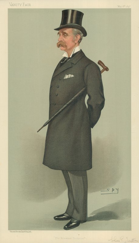 herra Charles Ernest Tritton, Norwood-divisioona, 6. toukokuuta 1897, Vanity Fair -sarjakuva tekijältä Leslie Matthew Ward