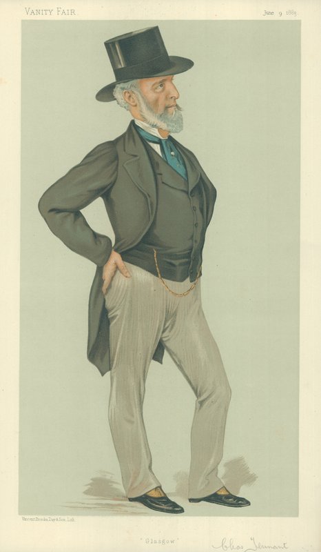 Mr Charles Tennant, Glasgow, 9. kesäkuuta 1883, Vanity Fair -sarjakuva tekijältä Leslie Matthew Ward
