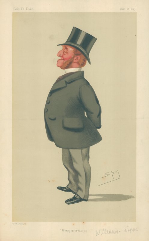 Herra Charles Watkin Williams-Wynn, Montgomeryshire, 28. kesäkuuta 1879, Vanity Fair -sarjakuva tekijältä Leslie Matthew Ward