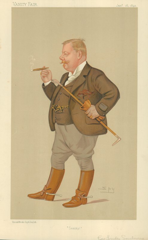 Herra Edward Linley Sambourne, Sammy, 16. tammikuuta 1892, Vanity Fair -sarjakuva tekijältä Leslie Matthew Ward