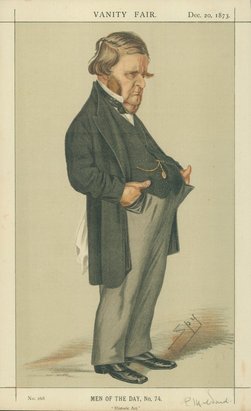 Herra Edward Matthew Ward, Historic Art, 20. joulukuuta 1873, Vanity Fair -sarjakuva tekijältä Leslie Matthew Ward