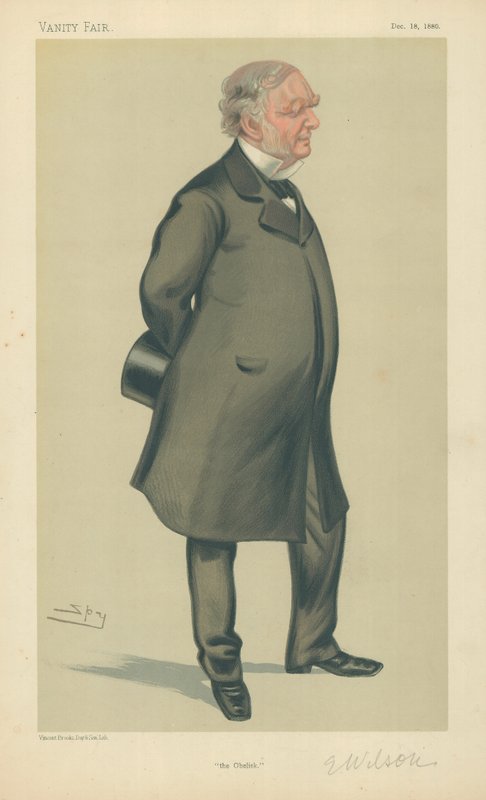 herra Erasmus Wilson, Obeliski, 18. joulukuuta 1880, Vanity Fair -sarjakuva tekijältä Leslie Matthew Ward
