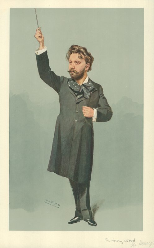 Henry J Wood, 17. huhtikuuta 1907, Vanity Fair -sarjakuva. tekijältä Leslie Matthew Ward