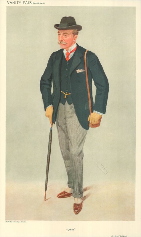 Mr J Reid Walker, John, 12. toukokuuta 1909, Vanity Fair -sarjakuva tekijältä Leslie Matthew Ward