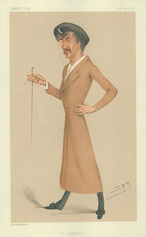 Herra James Abbott McNeill Whistler, Sinfonia, 12. tammikuuta 1878, Vanity Fair -sarjakuva tekijältä Leslie Matthew Ward