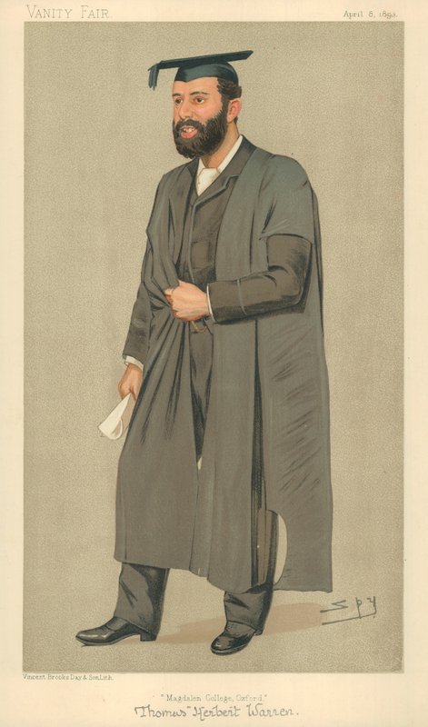 Thomas Herbert Warren, Magdalen College Oxfordin presidentti, Magdalen College Oxford, 8. huhtikuuta 1893, Vanity Fair -sarjakuva tekijältä Leslie Matthew Ward