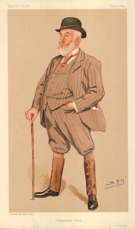 herra William Montagu Tharp, Chippenham Park, 21. kesäkuuta 1894, Vanity Fair -sarjakuva tekijältä Leslie Matthew Ward