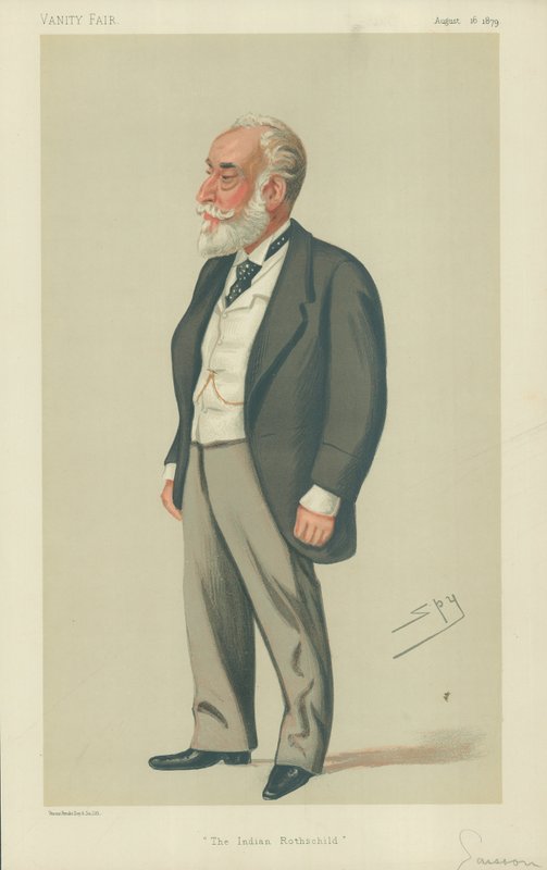 Sir Albert Abdallah David Sassoon, Intialainen Rothschild, 16. elokuuta 1879, Vanity Fair -sarjakuva tekijältä Leslie Matthew Ward