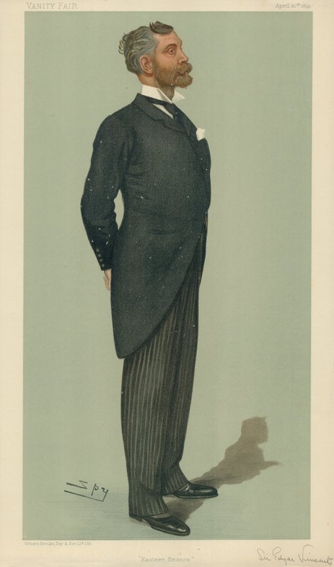 Sir Edgar Vincent, Eastern Finance, 20. huhtikuuta 1899, Vanity Fair -sarjakuva tekijältä Leslie Matthew Ward