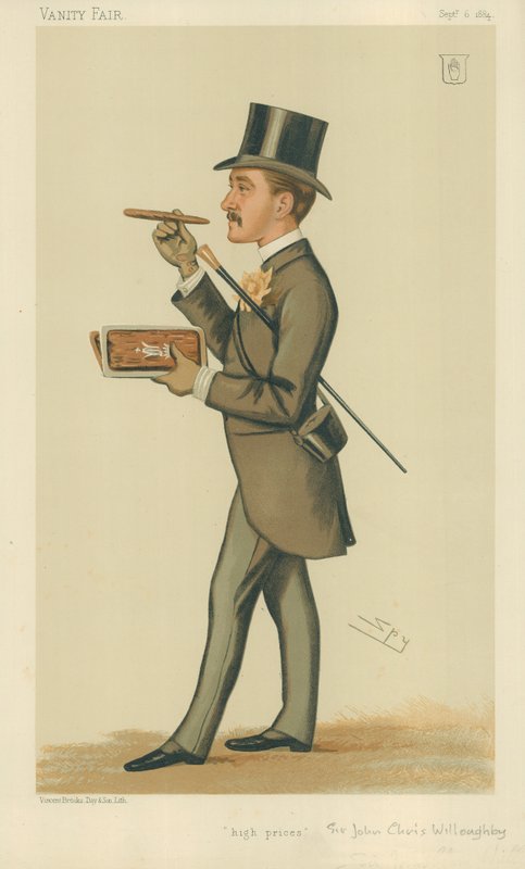 Sir John Christopher Willoughby, High Princes, 6. syyskuuta 1884, Vanity Fair -sarjakuva. tekijältä Leslie Matthew Ward