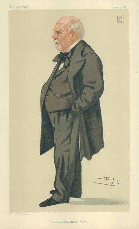 Sir Philip Rose, Lord Beaconsfieldin ystävä, 14. toukokuuta 1881, Vanity Fair -sarjakuva tekijältä Leslie Matthew Ward